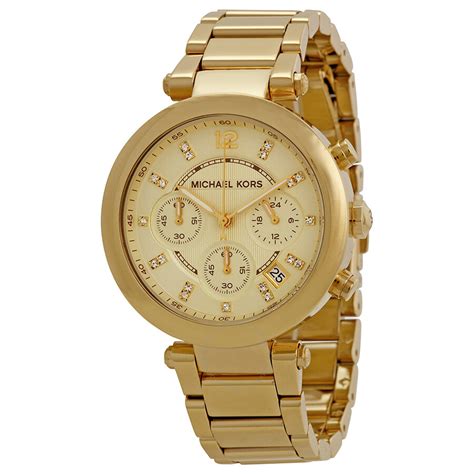 michael kors parker watch gold tone|Michael Kors women's parker watch.